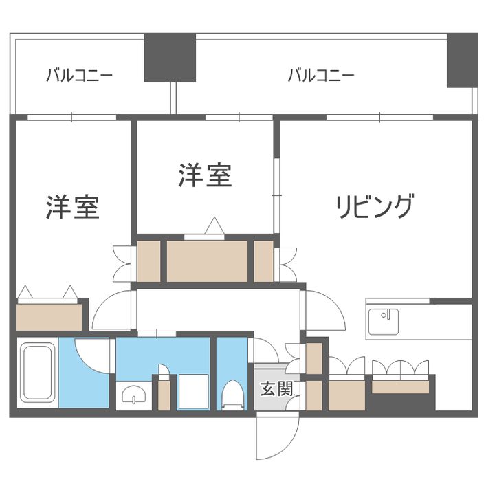 北海道札幌市西区琴似一条3丁目の賃貸マンションの間取り