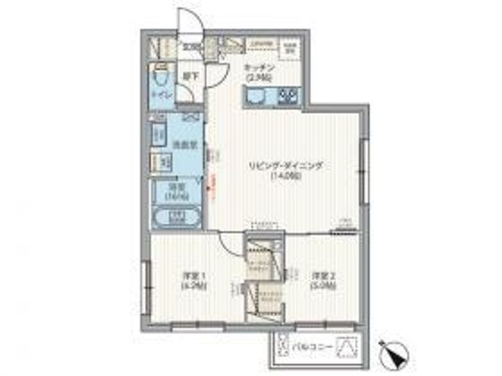 北海道札幌市西区二十四軒二条6丁目の賃貸マンションの間取り