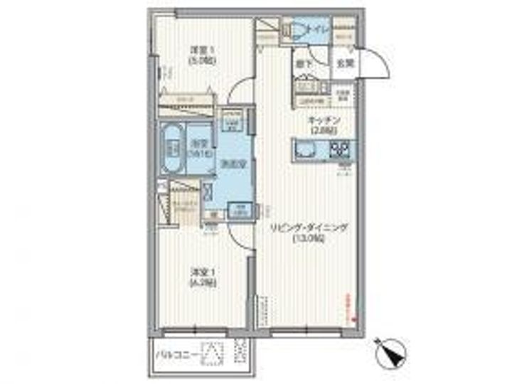 北海道札幌市西区二十四軒二条6丁目の賃貸マンションの間取り