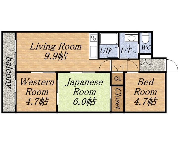 カーレスト白石703の間取り