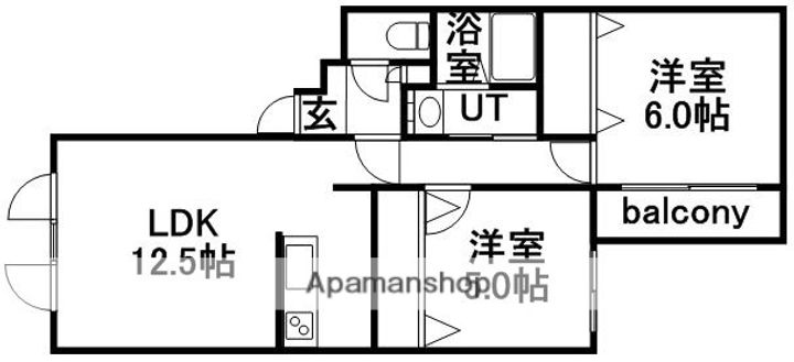 サントアリオデ本通南302の間取り