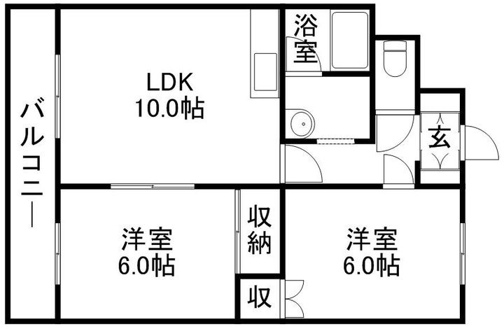 メゾンドボワール南郷の間取り