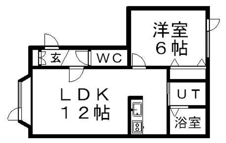 メモリアルハイツⅢ202の間取り