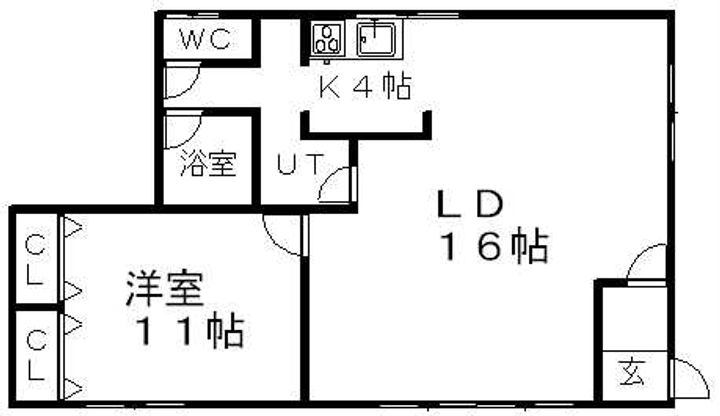 コーポ旭101の間取り