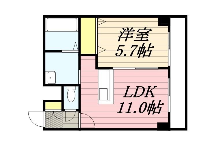 北海道札幌市中央区北四条西12丁目の賃貸マンションの間取り