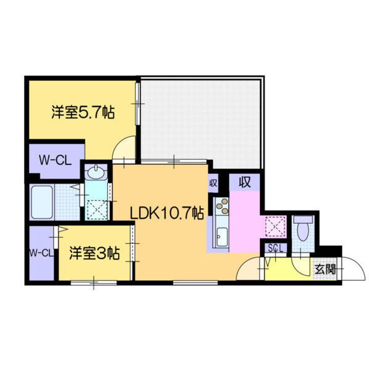 仮)ガルボ中島公園の間取り