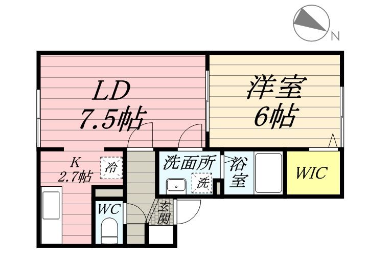 セジュール西野202の間取り