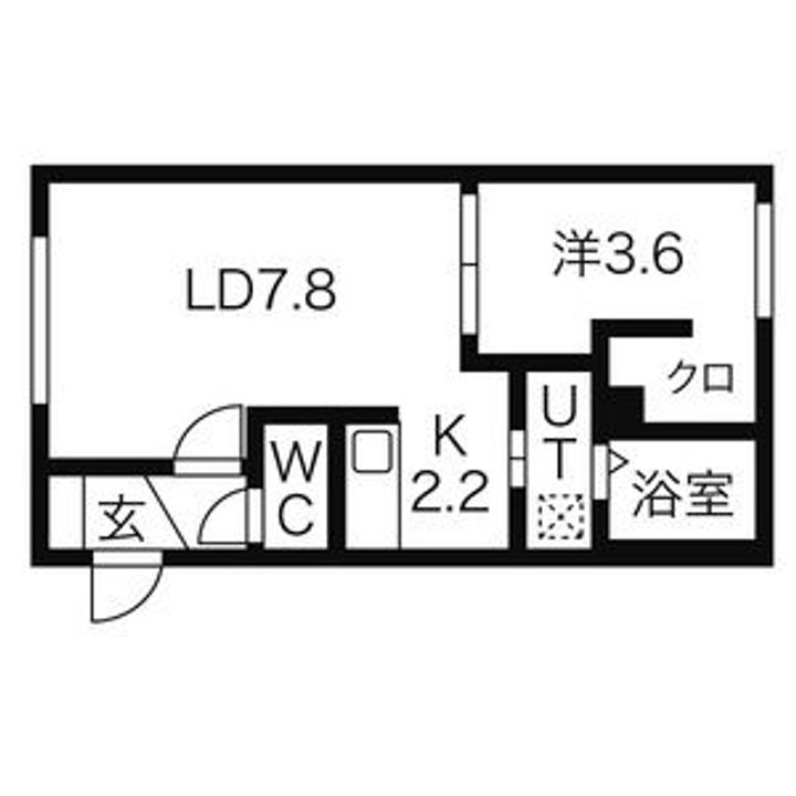 リベルタ桑園の間取り