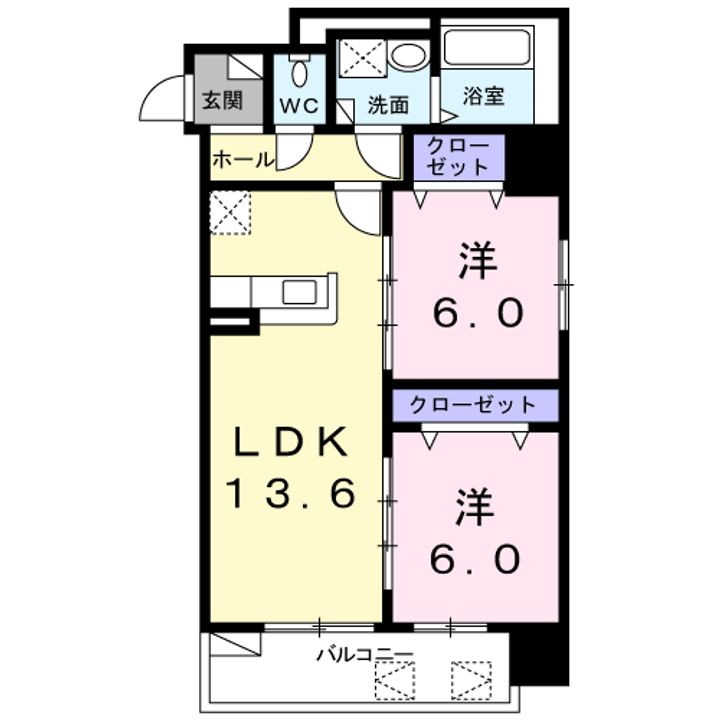 プラシード北円山の間取り