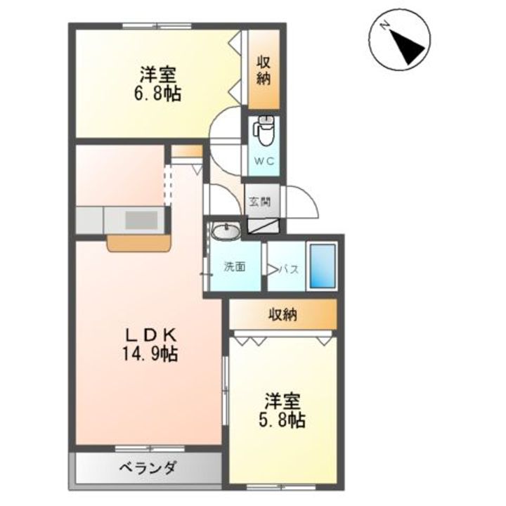 イシラバス藻岩102の間取り