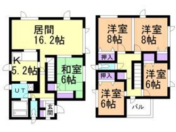 北海道札幌市中央区宮の森四条11丁目(一戸建)の賃貸物件の間取り
