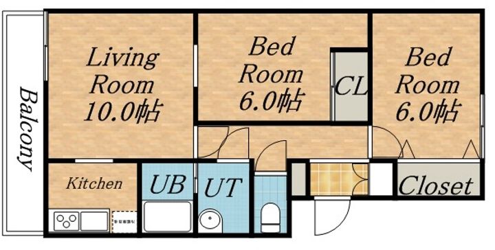 M・マエダⅠ302の間取り