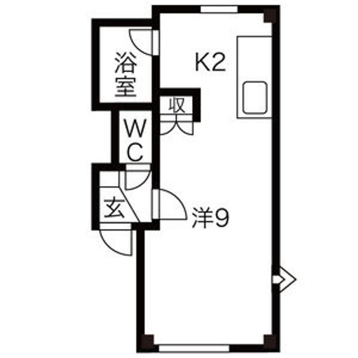 ハイアット麻生305の間取り