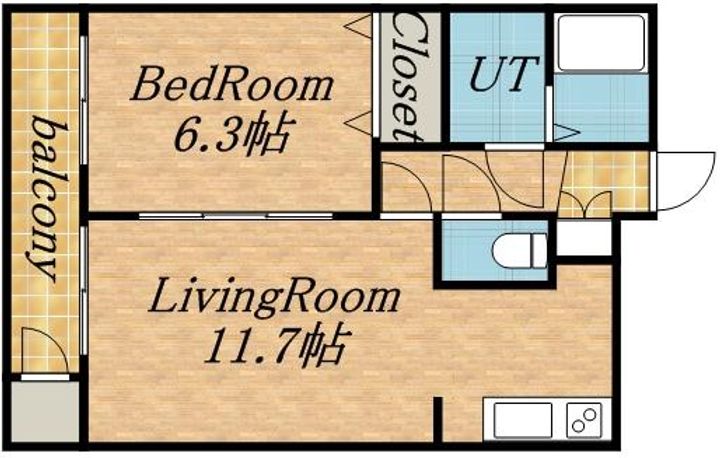 ロームラス桑園の間取り