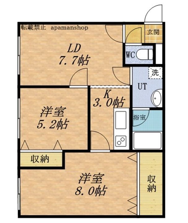 レジデンスおたもい201の間取り