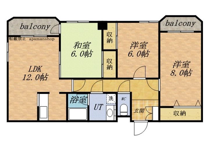 ハーバーライトビュー302の間取り