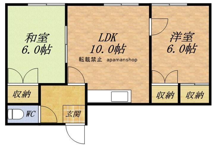 近松商店上3階の間取り