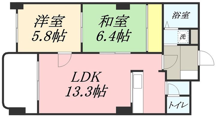 ブランシェ住ノ江202の間取り