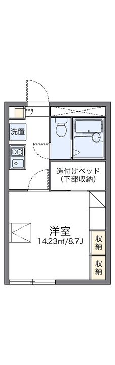 レオパレスアクアマリン103の間取り