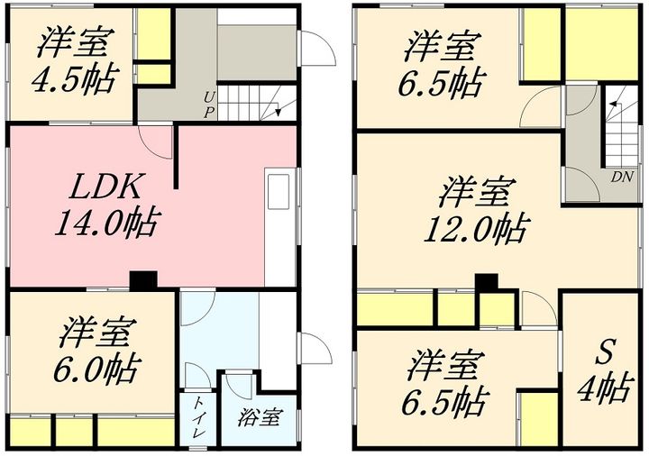 北海道小樽市赤岩2丁目(一戸建)の賃貸物件戸建ての間取り