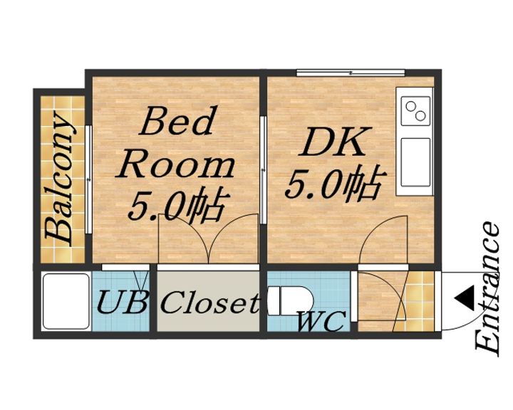 日光ハイツⅢ206の間取り