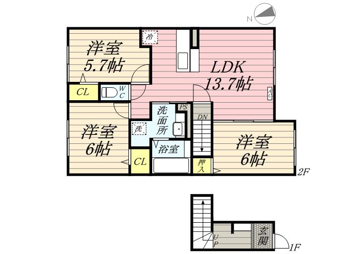 エスポワール月寒東の間取り