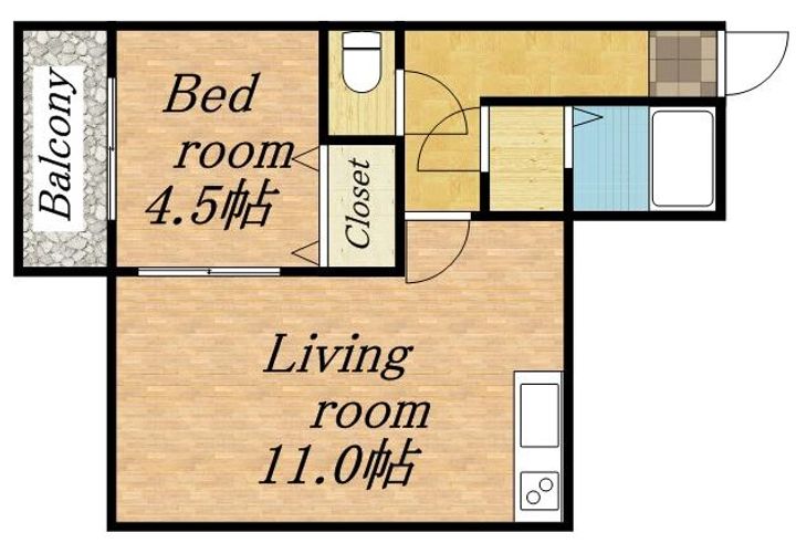 コーポ第二白楊202の間取り