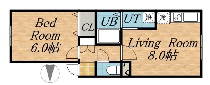 グリーンハイツ201の間取り