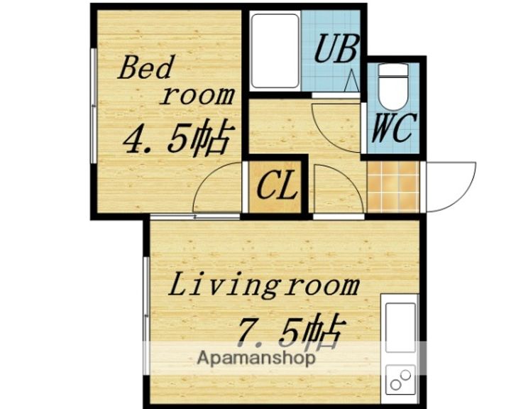 北海道札幌市東区北三十六条東17丁目の賃貸マンションの間取り