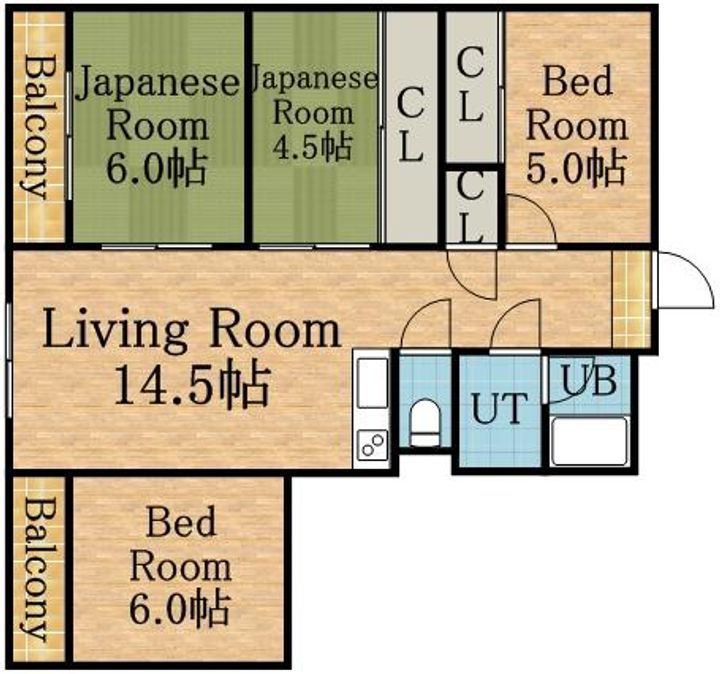 コスモロイヤル東苗穂A棟304の間取り