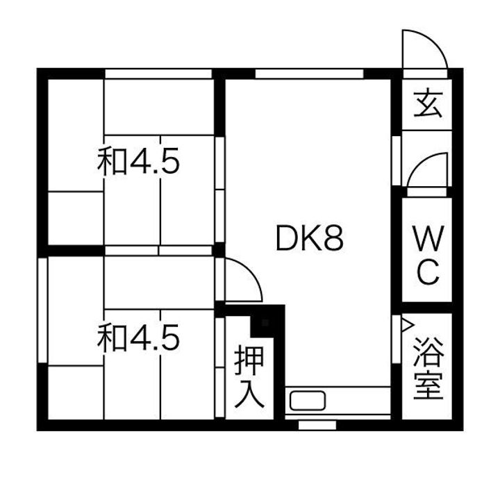 あやめマンション101の間取り
