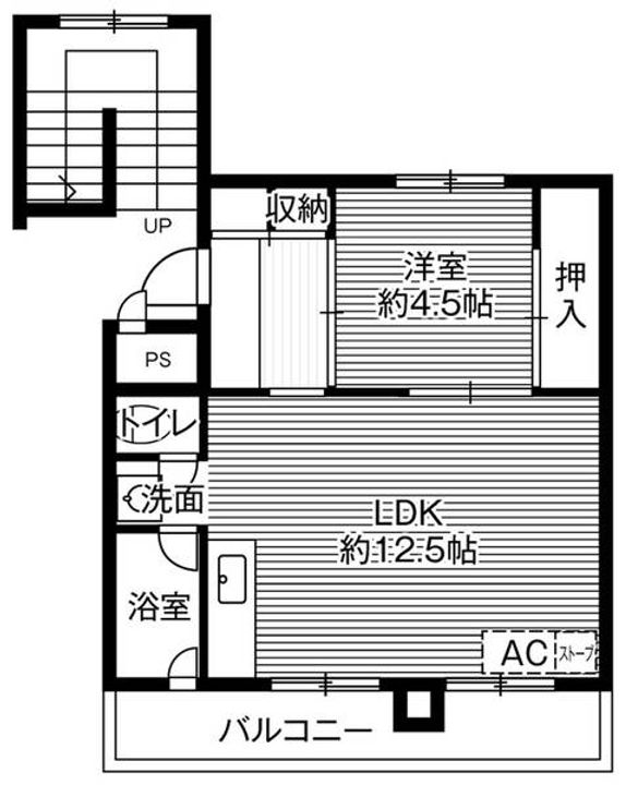 ビレッジハウス新川2号棟0507の間取り