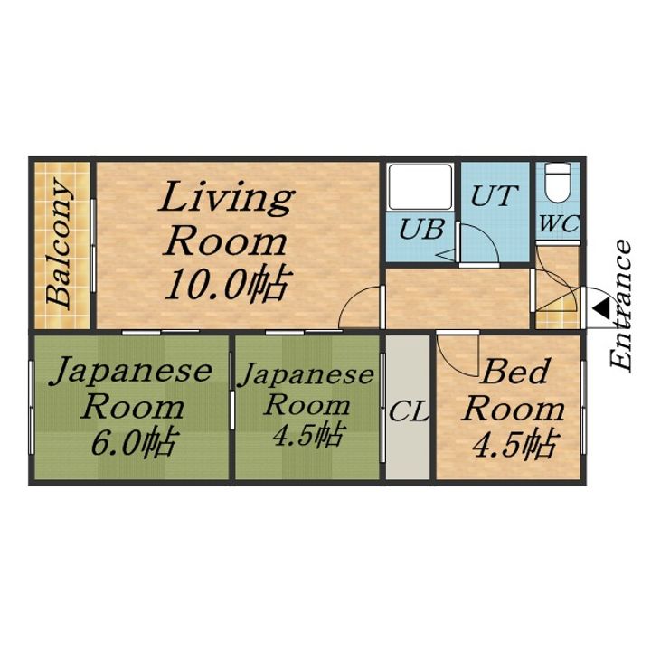 ハイデンスMM南郷206の間取り
