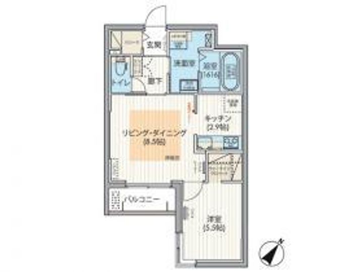 エフュート福住203の間取り