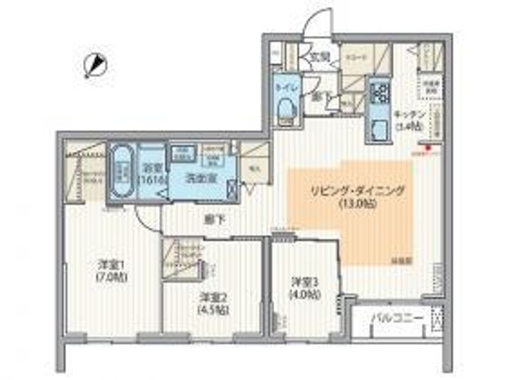 エフュート福住506の間取り