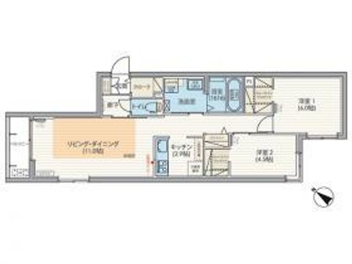 エフュート福住405の間取り