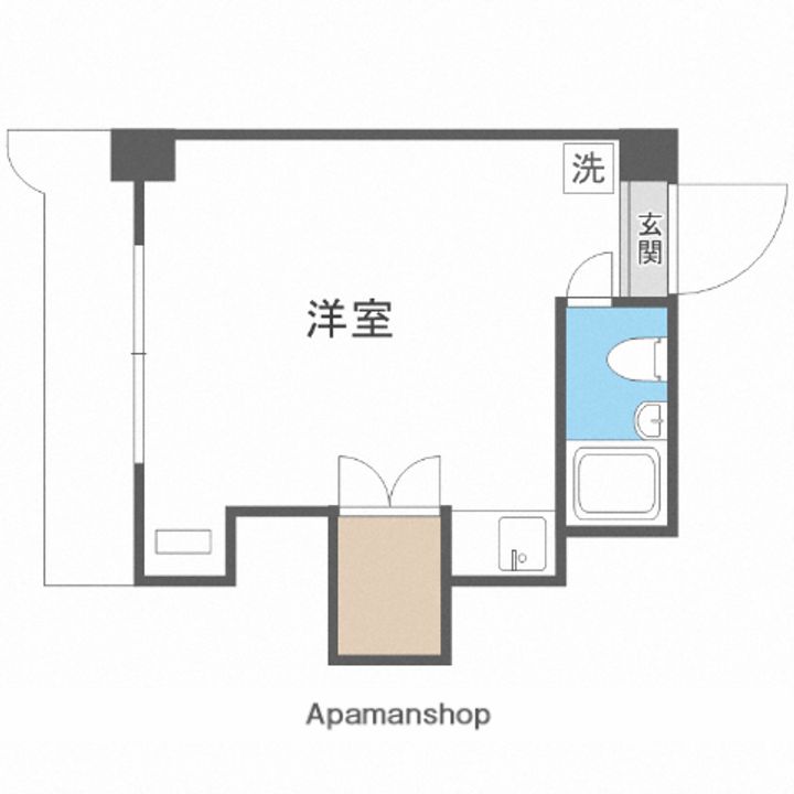 北海道札幌市中央区大通西17丁目の賃貸マンションの間取り