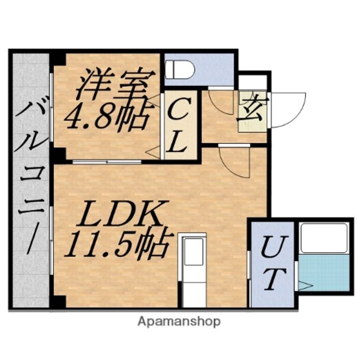 北海道札幌市中央区大通西24丁目の賃貸マンションの間取り