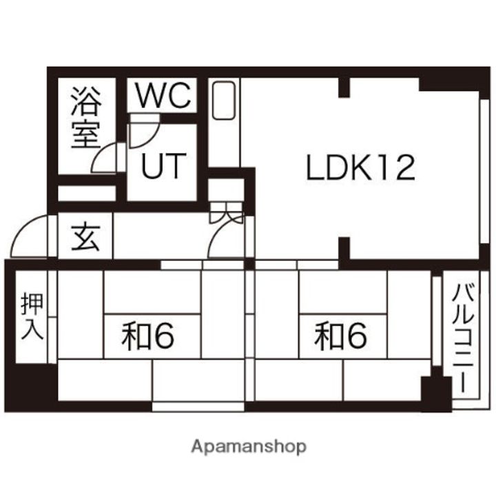 北海道札幌市中央区南一条東2丁目の賃貸マンションの間取り