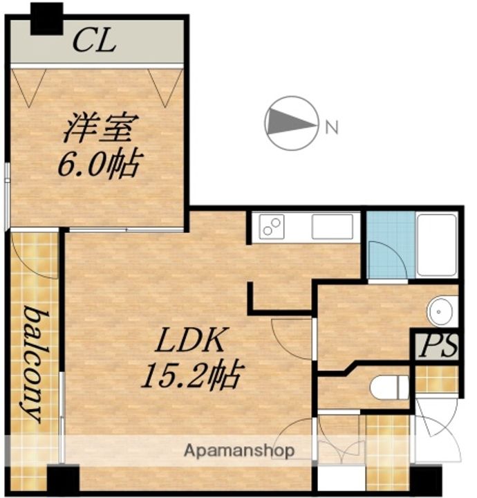北海道札幌市中央区南一条西9丁目の賃貸マンションの間取り