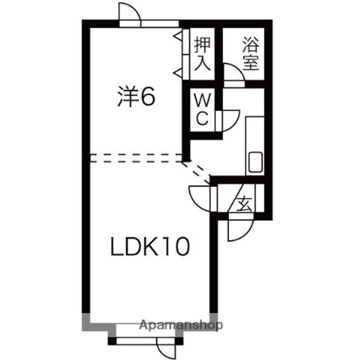 北海道札幌市中央区南十二条西17丁目の賃貸アパートの間取り