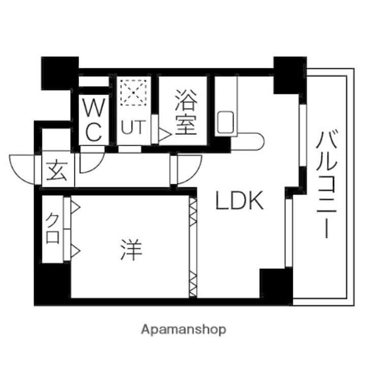 北海道札幌市中央区南二条西19丁目の賃貸マンションの間取り