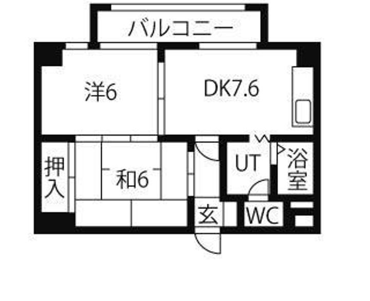 ミディメゾンタテオカ南方館203の間取り