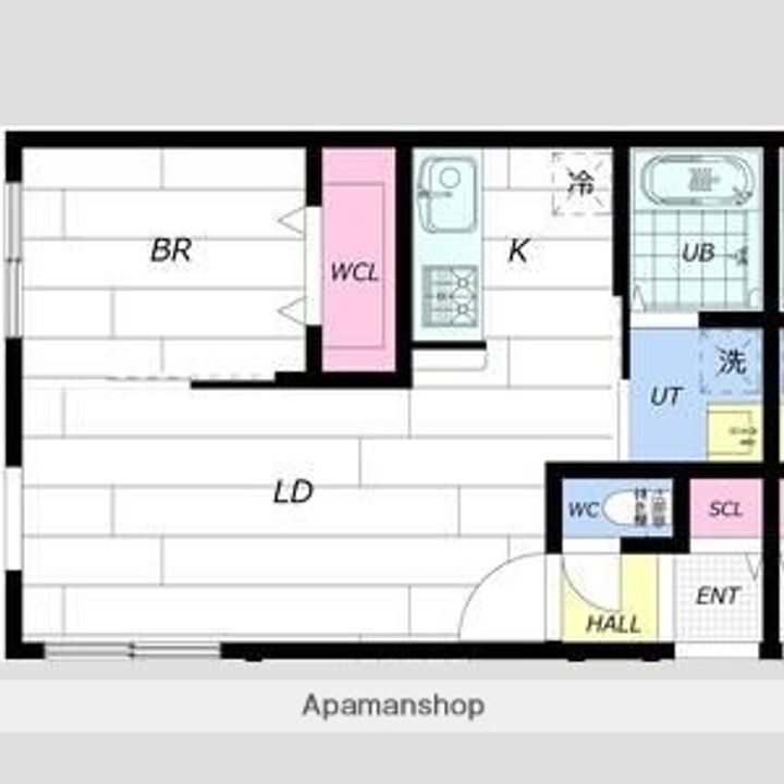 北海道札幌市白石区南郷通14丁目北の賃貸マンションの間取り