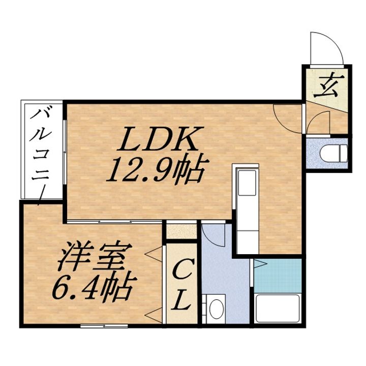 HOKO南高前(ココミナミコウマエ)の間取り