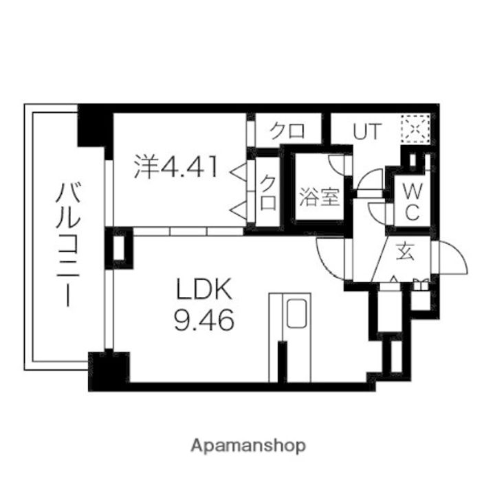 北海道札幌市中央区大通西27丁目の賃貸マンションの間取り