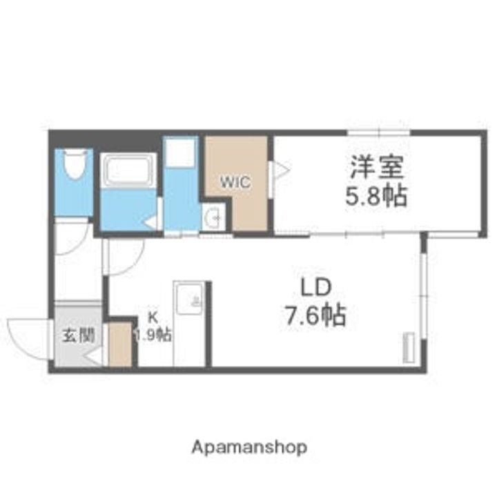 北海道札幌市豊平区美園九条7丁目の賃貸マンションの間取り