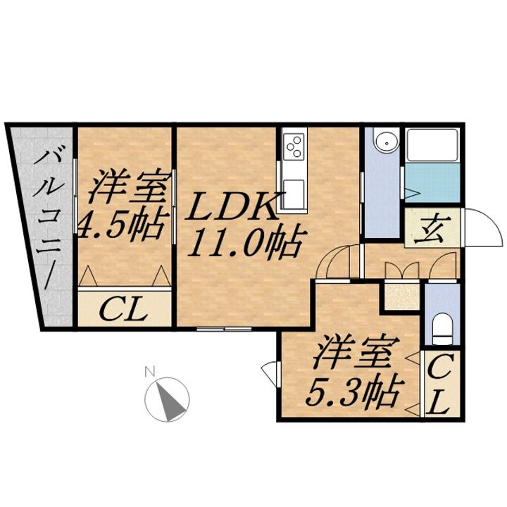 ラフィナート403の間取り