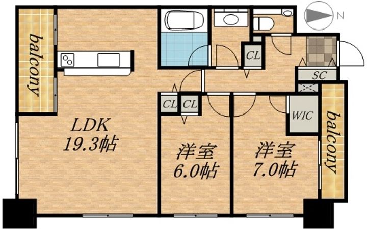 レジディア北2条イーストの間取り