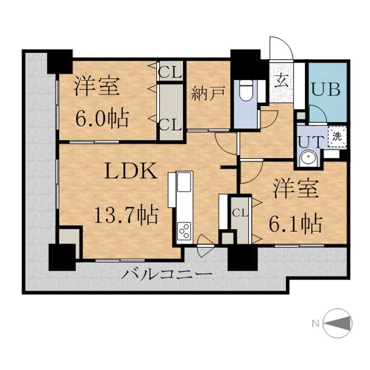 ファインシティ札幌 ザ・タワー大通公園の間取り